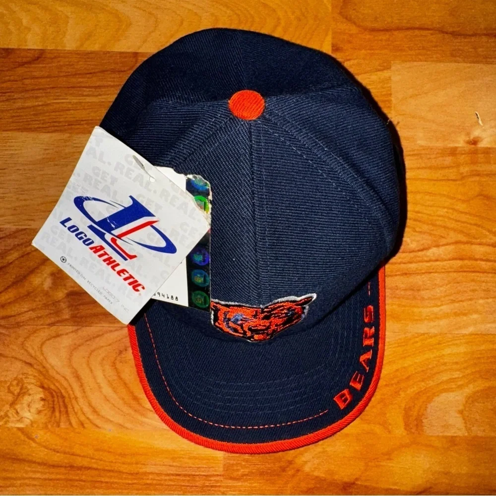 Vintage Chicago Bears Logo Athletic Hat Navy Blue/Orange Rare Bears Hat Cap NOS